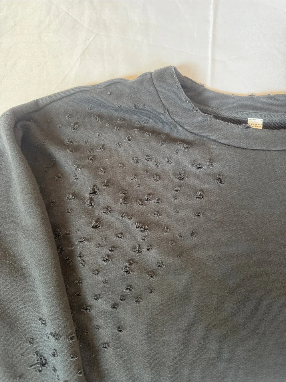 ALO‎ Yoga Cropped Crew Sweatshirt charcoal